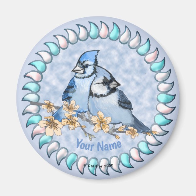 Blue Jay Branch Magnet (Front)