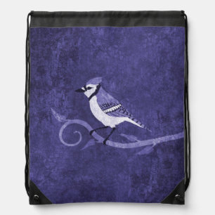 Blue Jay Drawstring Backpack