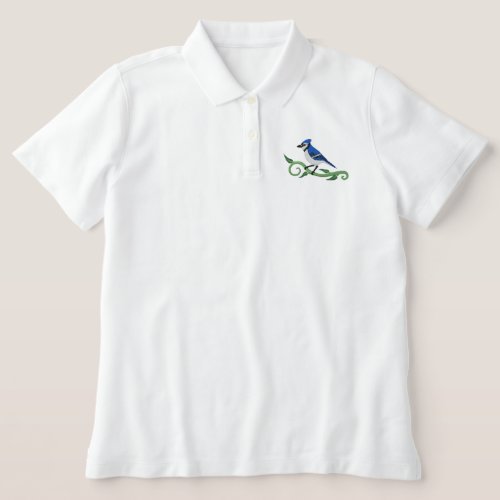 Blue Jay Embroidered Polo Shirt