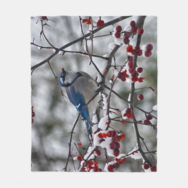 Blue Jay Fleece Blanket (Front)
