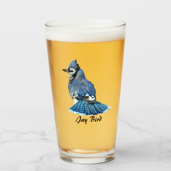 Blue Jay Glass Tumbler