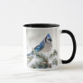Blue Jay in Blue Atlas Cedar Mug
