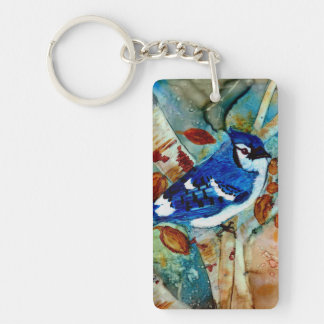 Blue Jay in the Tree Keychain