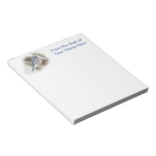 Blue Jay in Winter Snow Notepad