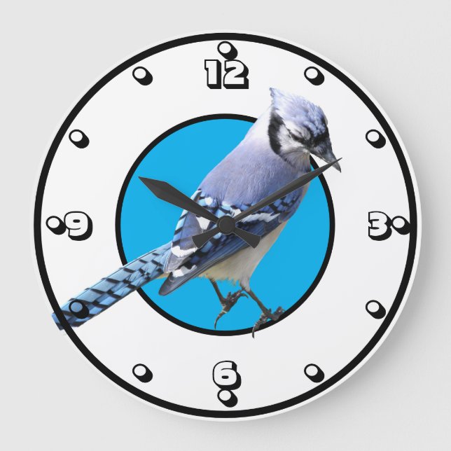 Blue Jay Large Clock (Front)