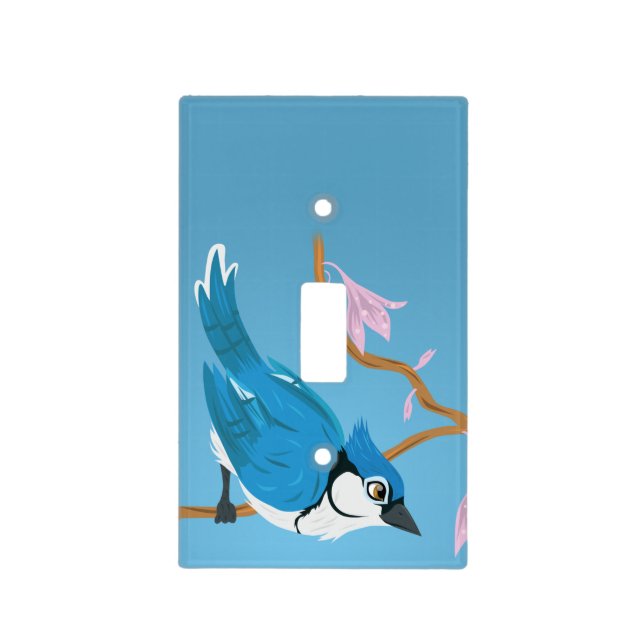 Blue Jay Light Switch Cover (Front)