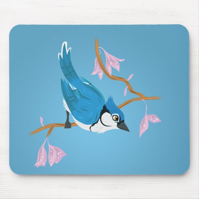 Blue Jay Mouse Pad (Front)