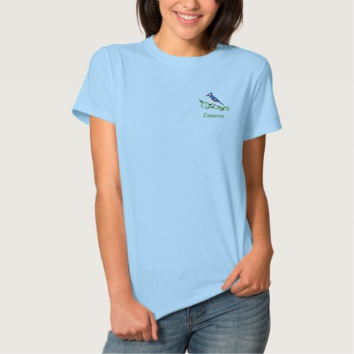 Blue Jay Name Embroidered T_Shirt