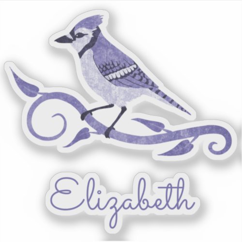 Blue Jay Name Vinyl Stickers