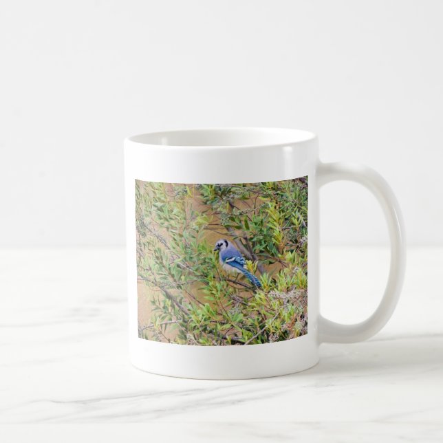 Blue Jay on Southern Wax Myrtle Coffee Mug (Right)