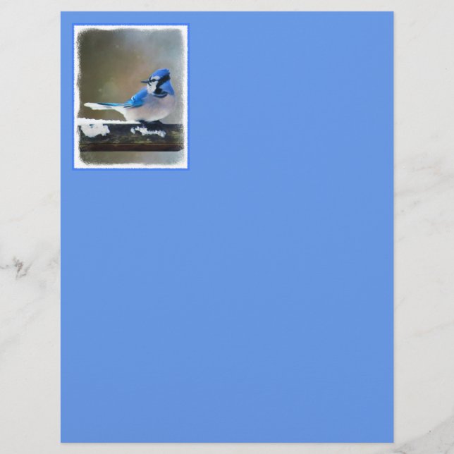 Blue Jay Painting - Original Bird Art (Front)