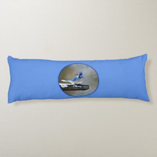 Blue Jay Painting _ Original Bird Art Body Pillow