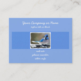 Blue Jay Painting - Original Bird Art Business Card