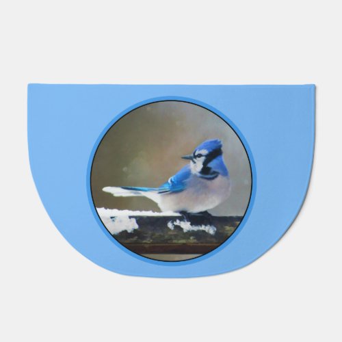 Blue Jay Painting _ Original Bird Art Doormat