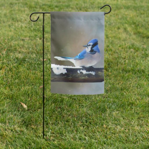 Blue Jay Painting _ Original Bird Art Garden Flag