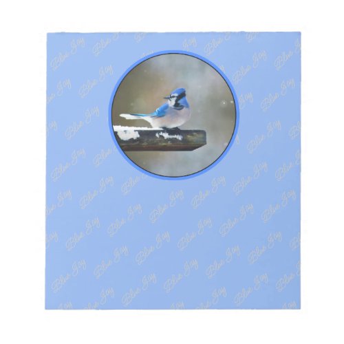 Blue Jay Painting _ Original Bird Art Notepad