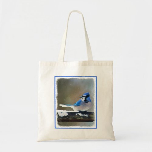 Blue Jay Painting _ Original Bird Art Tote Bag