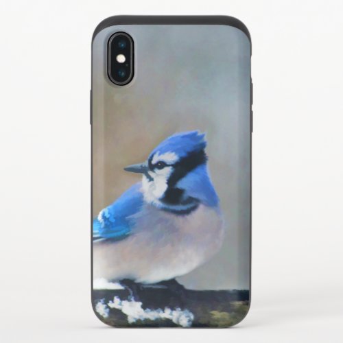 Blue Jay Painting _ Original Bird Art iPhone X Slider Case