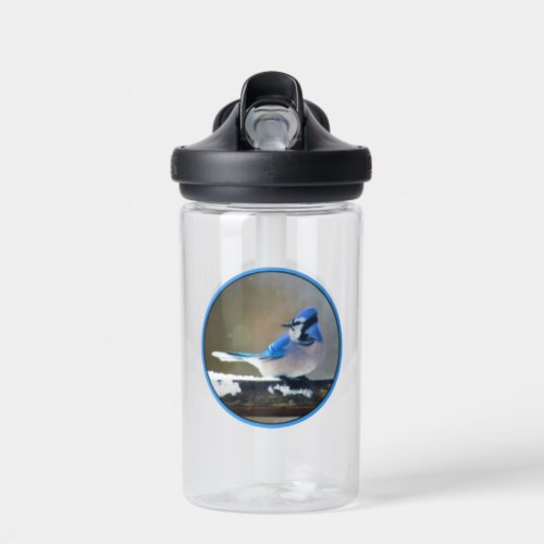 Blue Jay Painting _ Original Bird Art Water Bottle