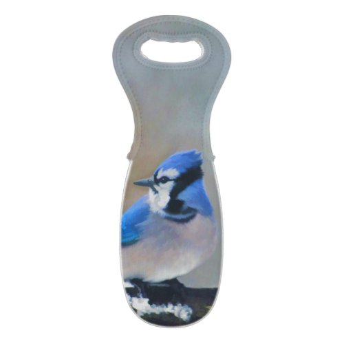 Blue Jay Painting _ Original Bird Art Wine Bag