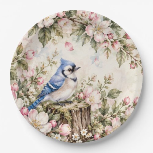 Blue jay paper plate