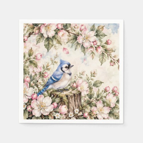 Blue jay paper plate napkins