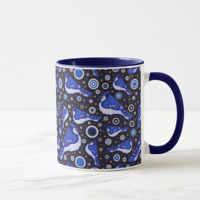 Blue Jay Pattern Mug (Right)