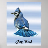 BLUE JAY FLYING ready to Hang Dye sublimation print