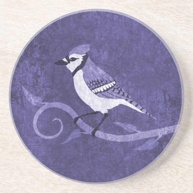 Blue Jay Sandstone Coaster (Front)