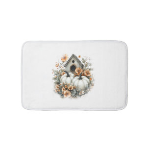 Blue Jay Shirt Country Pumpkin Bath Mat