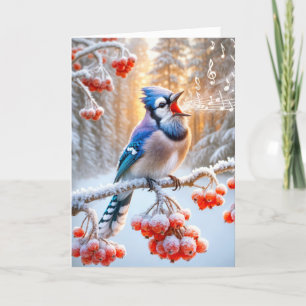 Blue Jay Singing a Song Card
