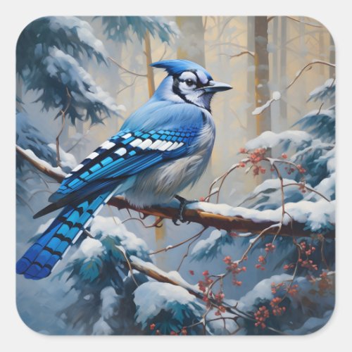 Blue Jay Square Sticker