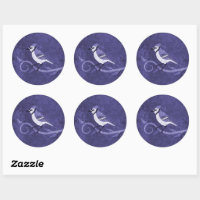 Baby Blue Jay Bird Custom-Cut Vinyl Sticker | Zazzle