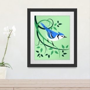 Blue Jay Poster, Zazzle