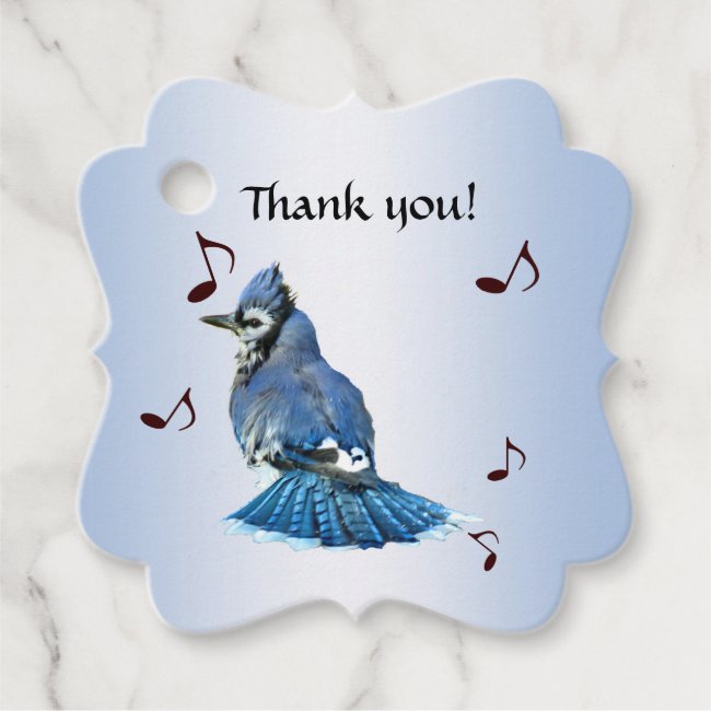 Blue Jay Thank You Favor Tags