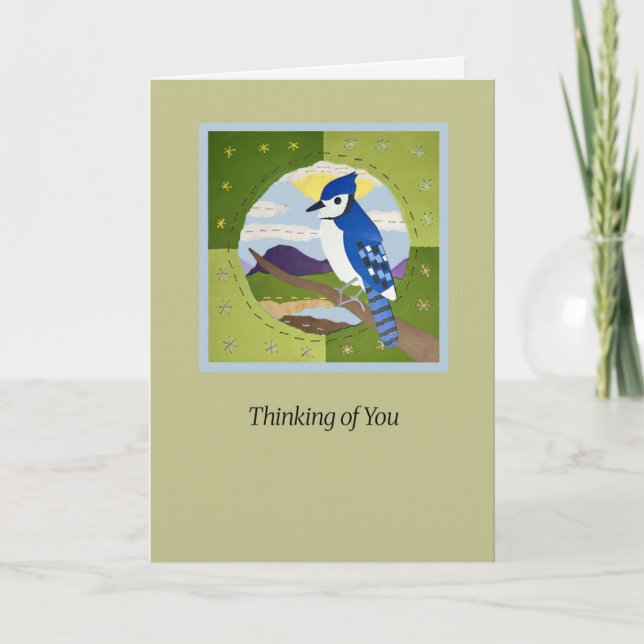 Blue Jay Thinking of You Art Card