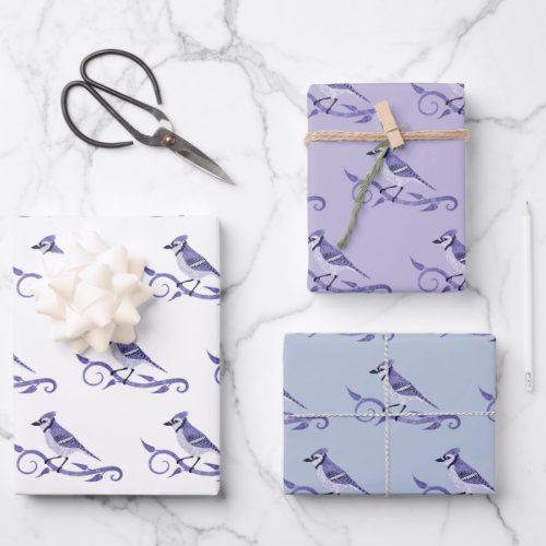 Blue Jay Wrapping Paper Sheet Set
