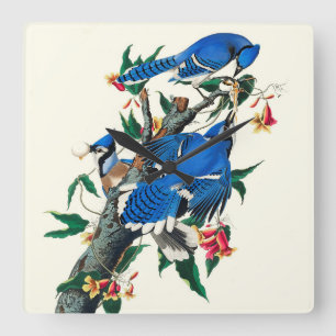 Blue Jays Ceramic Tile Square Wall Clock
