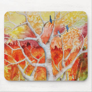 Blue jays in Autumn Mouse Pad