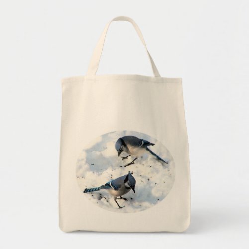 Blue Jays in Snow Tote Bag