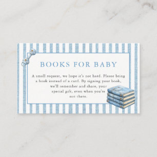 Blue Jean Baby Baby Shower Denim Books for Baby Enclosure Card
