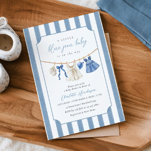 Blue Jean Baby Baby Shower Invitation