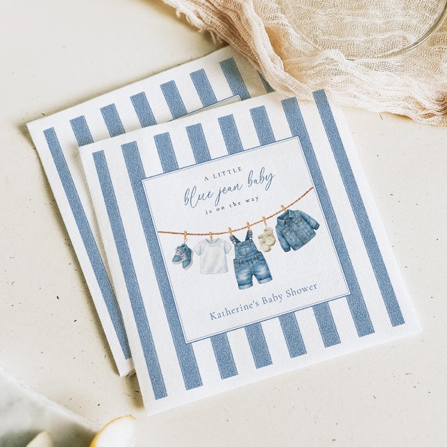 Blue Jean Baby Baby Shower  Napkins (Creator Uploaded)