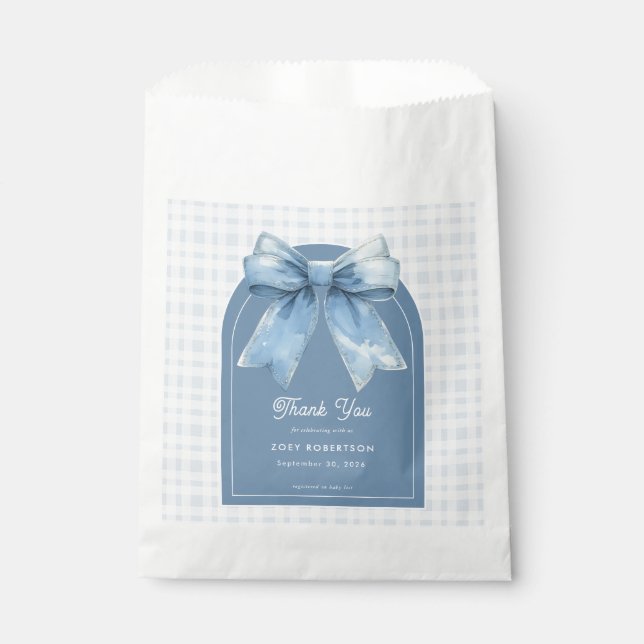 Blue Jean Baby Boy Baby Shower  Favor Bag (Front)