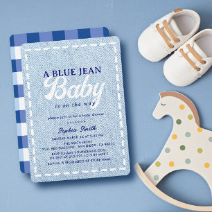 Blue Jean Baby Boy Baby Shower Invitation
