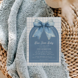 Blue Jean Baby Boy Baby Shower Invitation