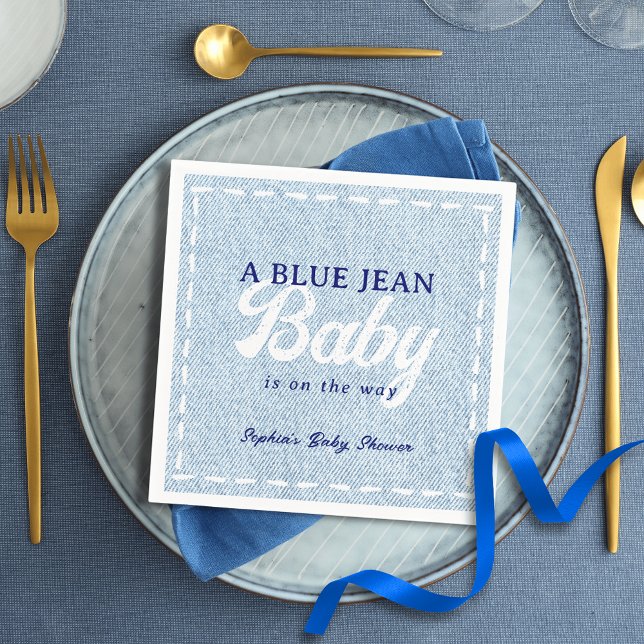Blue Jean Baby Boy Baby Shower  Napkins (Creator Uploaded)