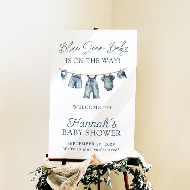 Blue Jean Baby, Boy Baby Shower Welcome Sign (Creator Uploaded)