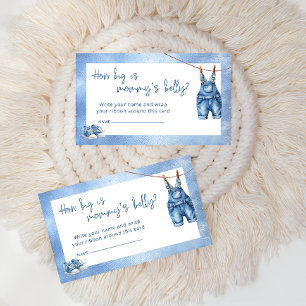 Blue Jean Baby Denim Blue How Big Is Mommy's Belly Enclosure Card