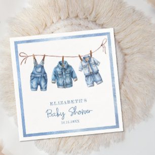 Blue Jean Baby Denim Boy Baby Shower Napkins